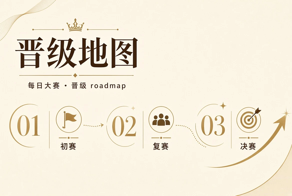 晋级线:每一个阶段都需要确认,不把报名写成承诺